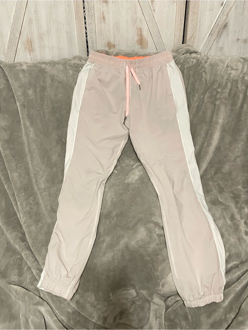 lululemon athletica Light grey with pink accentJoggers with White Side Panels